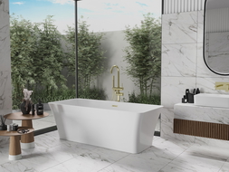 Mexen Tonia самостояща вана 170 x 75 cm, бяла, златен прелив - 52171707500-50