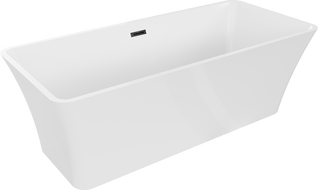 Mexen Tonia свободностояща вана 170 x 75 cm, бяла, черен прелив - 52171707500-70
