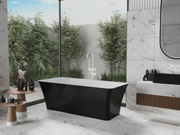 Mexen Tonia свободностояща вана 170 x 75 см, бяла/черна, бял преливник - 52171707575-20