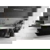 Mexen Eos вана свободностояща 150 x 75 см, бяла/черна, отвор за преливник в gun gray с четкане - 52471507575-66