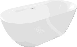 Mexen Roxy вана свободностояща 170 x 80 см, бяла, преливник бял - 51201708000-20
