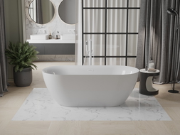 Mexen Roxy свободностояща вана 170 x 80 см, бяла, бял преливник - 51201708000-20