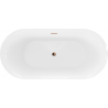 Mexen Roxy свободностояща вана 170 x 80 см, бяла, оттичане розово злато - 51201708000-60
