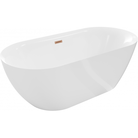 Mexen Roxy самостоятелна вана 170 x 80 см, бяла, преливане четкана мед - 51201708000-65