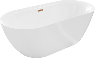 Mexen Roxy самостоятелна вана 170 x 80 см, бяла, преливане четкана мед - 51201708000-65