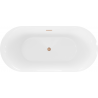Mexen Roxy самостоятелна вана 170 x 80 см, бяла, преливане четкана мед - 51201708000-65