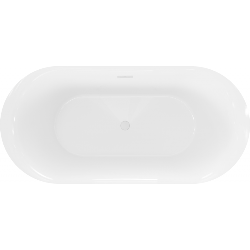 Mexen Roxy самостоятелно стояща вана 170 x 80 см, бяла/черна, бял преливник - 51201708075-20