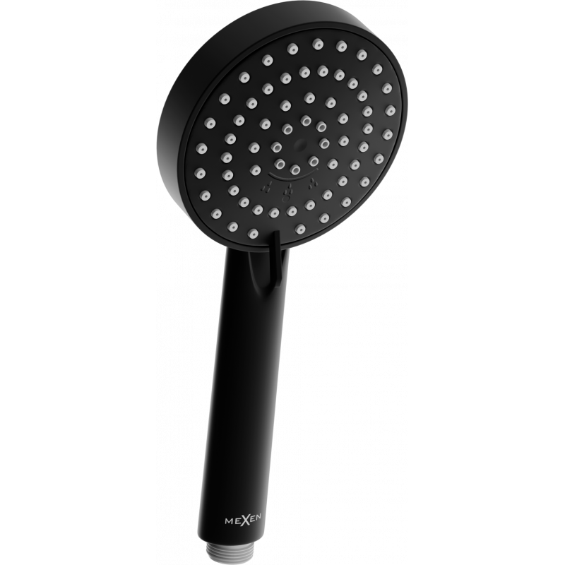 Mexen R-75 трифункционален душ ръчен, черен - 79575-70