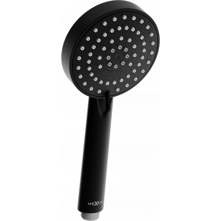 Mexen R-75 трифункционален душ ръчен, черен - 79575-70