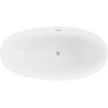 Mexen Bilbao самостоятелна вана 180 x 90 см, бяла, златист brushed отвод - 51311809000-55