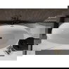 Mexen Bilbao свободностояща вана 180 x 90 см, бяла, черен отвод - 51311809000-70