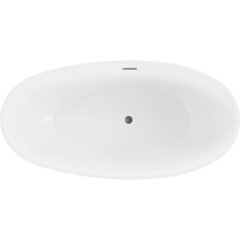 Mexen Bilbao свободностояща вана 180 x 90 см, бяла/черна, преливник gun metal - 51311809075-95