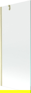 Mexen Next параван за вана, 1-крилов 80 х 150 см, прозрачен, златен с четка - 895-080-000-00-00-55