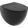 Mexen Egg тоалетна чиния Rimless с дъска с бавно падане slim, дуропласт, черен мат - 30245070