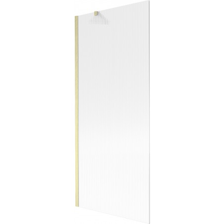 Mexen Next душ-преграда 1-крилна 80 x 150 см, райе, златно матирано - 895-080-000-00-09-55