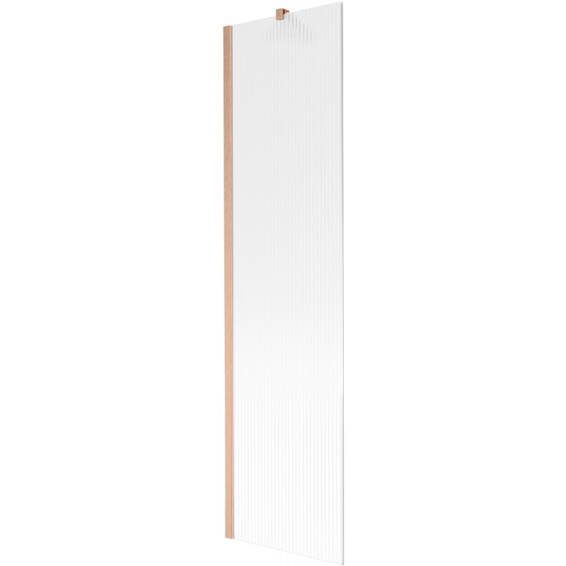 Mexen Next параван за вана 1-крилен 50 x 150 см, ивици, четкана мед - 895-050-000-00-09-65