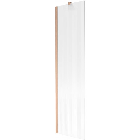 Mexen Next параван за вана 1-крилен 50 x 150 см, ивици, четкана мед - 895-050-000-00-09-65