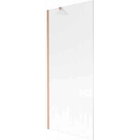 Mexen Next параван за вана 1-крилен 80 x 150 cm, ивици, матирана мед - 895-080-000-00-09-65