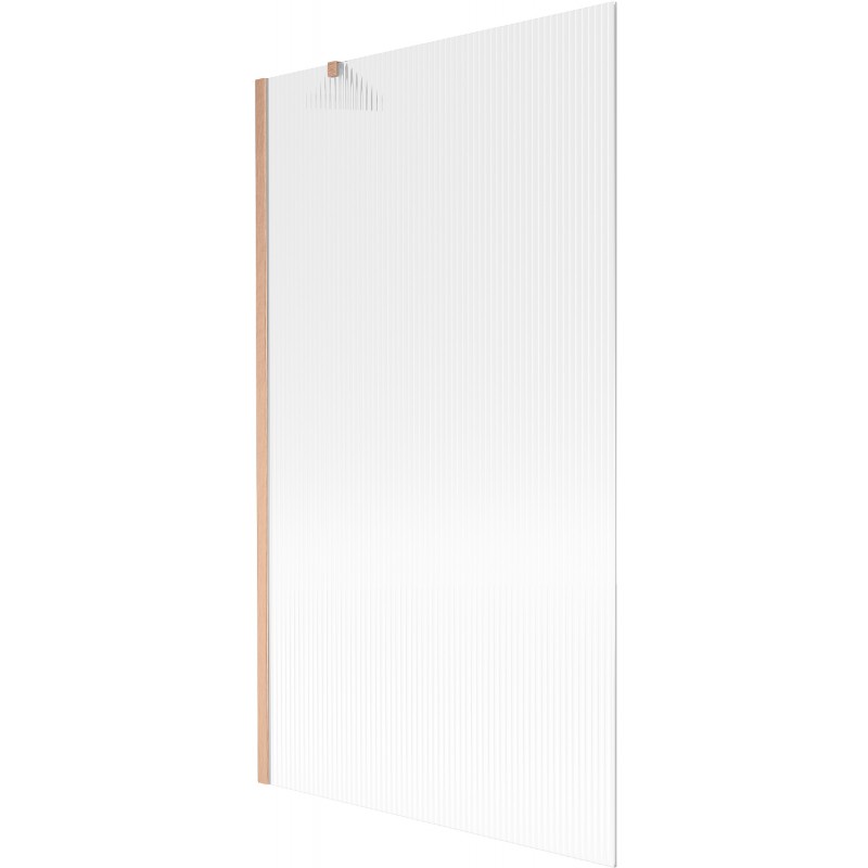 Mexen Next параван за вана с 1 крило 100 x 150 см, ивици, четкана мед - 895-100-000-00-09-65