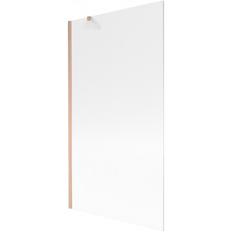 Mexen Next параван за вана с 1 крило 100 x 150 см, ивици, четкана мед - 895-100-000-00-09-65