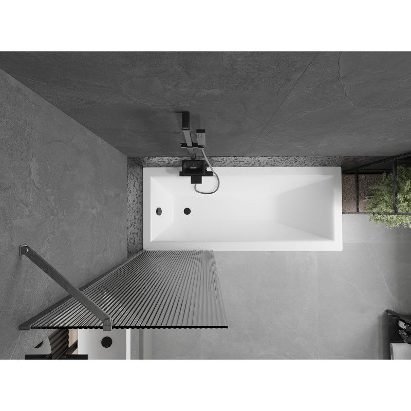 Mexen Next параван за вана с 1 крило 60 x 150 см, райета, четка сив пистолет - 895-060-000-00-09-66