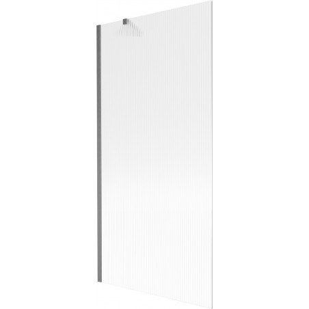 Mexen Next параван за вана 1-крилен 90 x 150 см, райета, четкано сив металик - 895-090-000-00-09-66