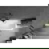 Mexen Next параван за вана с 1 крило 80 x 150 см, стъкло с райета, тъмен метал - 895-080-000-00-09-95