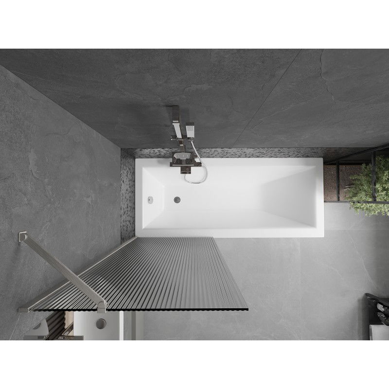 Mexen Next вана параван 1-крила 70 x 150 cm, райета, четкан никел - 895-070-000-00-09-97