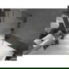 Mexen Next параван за вана 1-крилов 80 x 150 см, мразовит, четка Gun Gray - 895-080-000-00-30-66