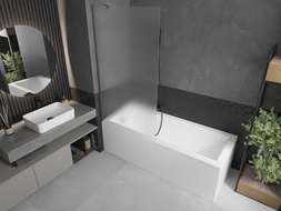 Mexen Next параван за вана с 1 крило 90 x 150 см, скреж, gun metal - 895-090-000-00-30-95