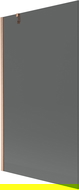 Mexen Next преграда за вана 1-крило 100 x 150 cm, графит, четкана мед - 895-100-000-00-40-65