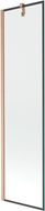 Mexen Next душ преграда еднокрилна 50 x 150 см, черна рамка, четкана мед - 895-050-000-00-70-65