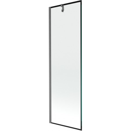 Mexen Next единичен параван за вана 60 x 150 см, черна рамка, гън грей матирано - 895-060-000-00-70-66