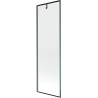Mexen Next единичен параван за вана 60 x 150 см, черна рамка, гън грей матирано - 895-060-000-00-70-66