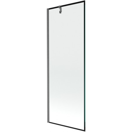 Mexen Next параван за вана с 1 крило 70 x 150 см, черна рамка, Гън сив четкан - 895-070-000-00-70-66