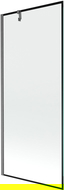 Mexen Next параван за вана еднокрил 80 x 150 см, черна рамка, полиран gun gray - 895-080-000-00-70-66