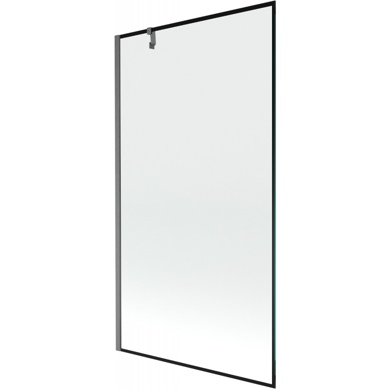 Mexen Next параван за вана 1-крилен 100 x 150 см, черна рамка, gun gray четкан - 895-100-000-00-70-66