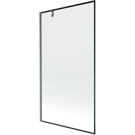 Mexen Next параван за вана 1-крилен 100 x 150 см, черна рамка, gun gray четкан - 895-100-000-00-70-66