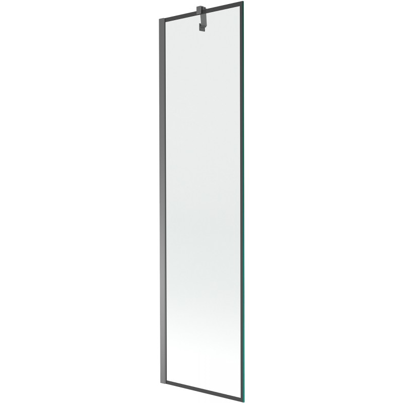 Mexen Next преграда за вана 1-крило 50 x 150 cm, черен дизайн, gun metal - 895-050-000-00-70-95