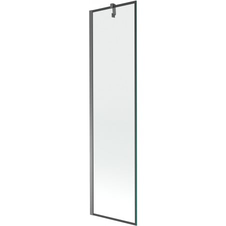 Mexen Next еднокрил параван за вана 50 x 150 см, черна рамка, метал в цвят на