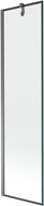 Mexen Next еднокрил параван за вана 50 x 150 см, черна рамка, метал в цвят на