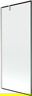 Mexen Next параван за вана с 1 крило 80 x 150 см, черна рамка, четкан никел - 895-080-000-00-70-97