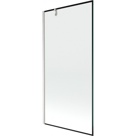 Mexen Next единичен параван за вана 90 x 150 см, черна рамка, матиран никел - 895-090-000-00-70-97