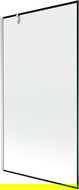 Mexen Next параван за вана 1-крилов 100 x 150 см, черна рамка, четкан никел - 895-100-000-00-70-97