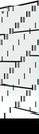 Mexen Next сгъваем стъклен параван за вана 1-крилен 70 x 150 см, черна решетка, графитено сиво - 895-070-000-00-77-66
