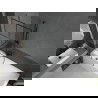 Mexen Next параван за вана, 1-крилен, 80 x 150 см, черен мотив, четка gun gray - 895-080-000-00-77-66