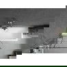 Mexen Next параван за баня, еднокрилен, 80 x 150 см, черен мотив, четкан никел - 895-080-000-00-77-97