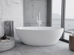 Mexen Nike свободностояща вана 175 x 100 cm, бяла, бял преливник - 54071751000-20