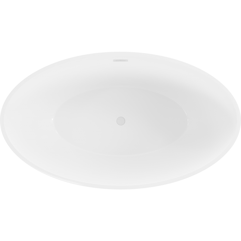 Mexen Nike самостоятелна вана 175 x 100 см, бяла/черна, бял преливник - 54071751075-20