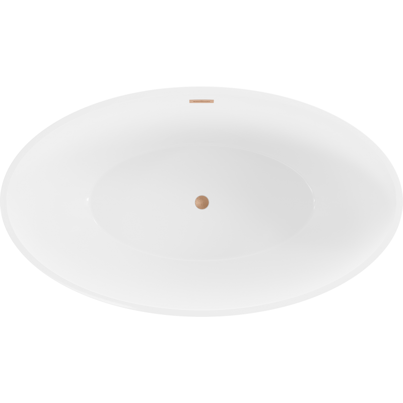 Mexen Nike самостоятелна вана 175 x 100 см, бяла/черна, матова мед - 54071751075-65